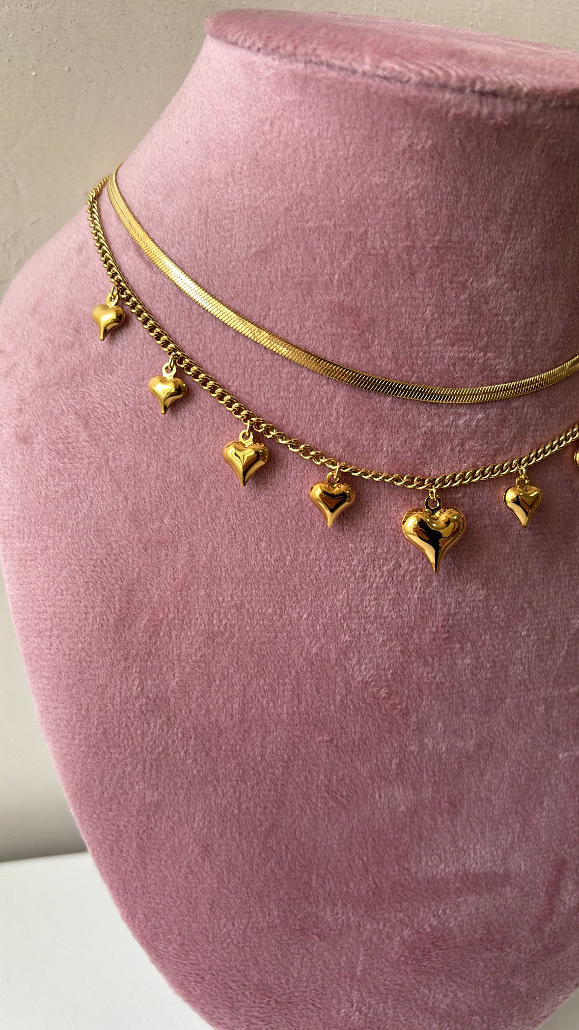 Collana cuori pendenti