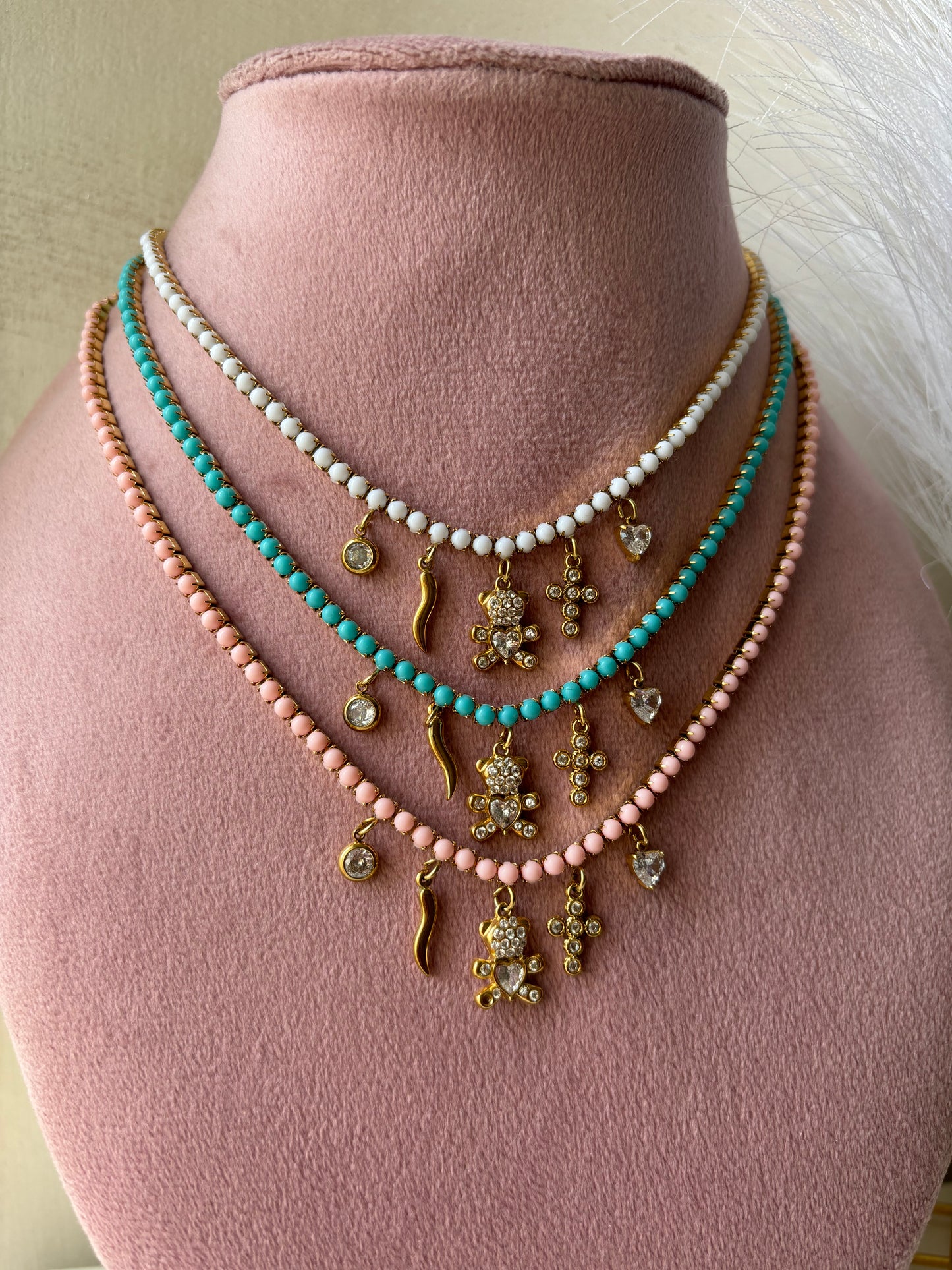 Collana rainbow multicharms