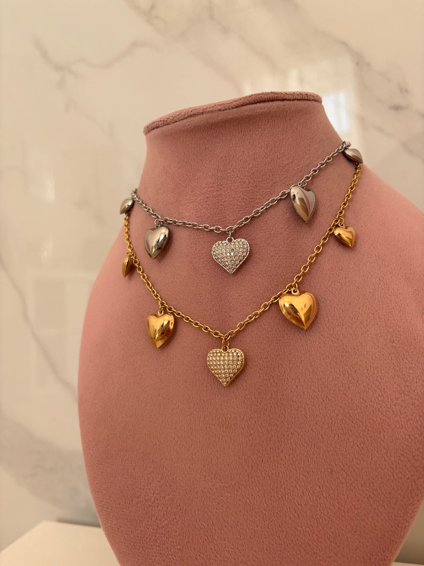 Collana cuori sonaglio brilliant