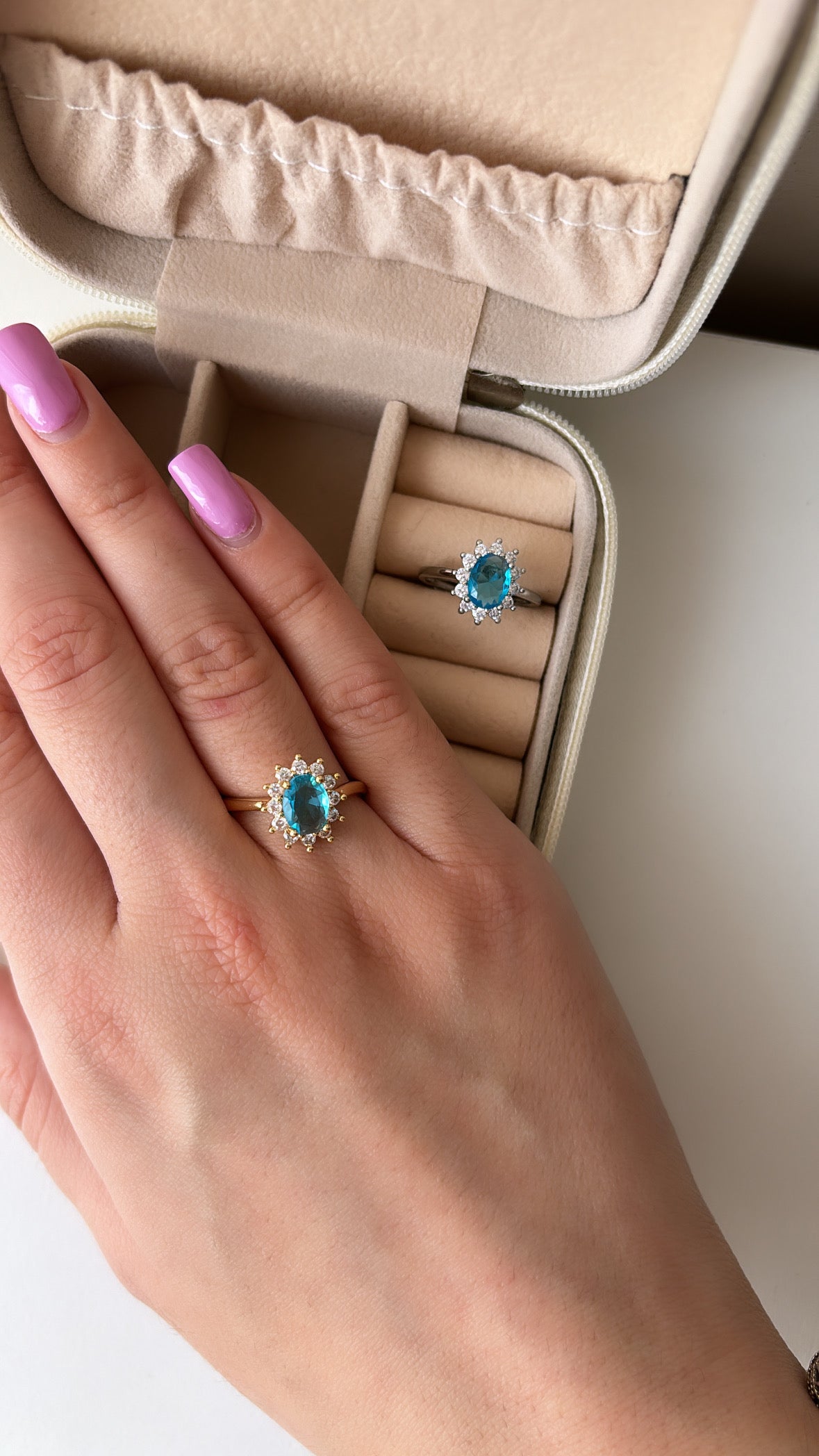 Anello kate azzurro