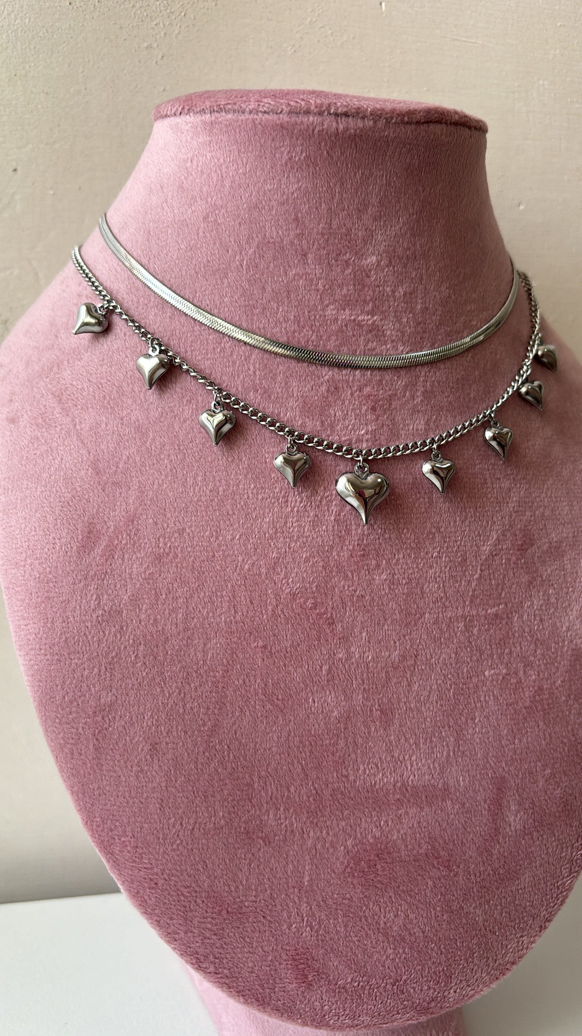 Collana cuori pendenti