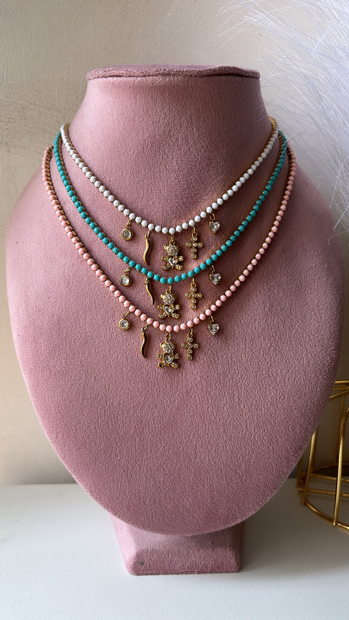 Collana rainbow multicharms