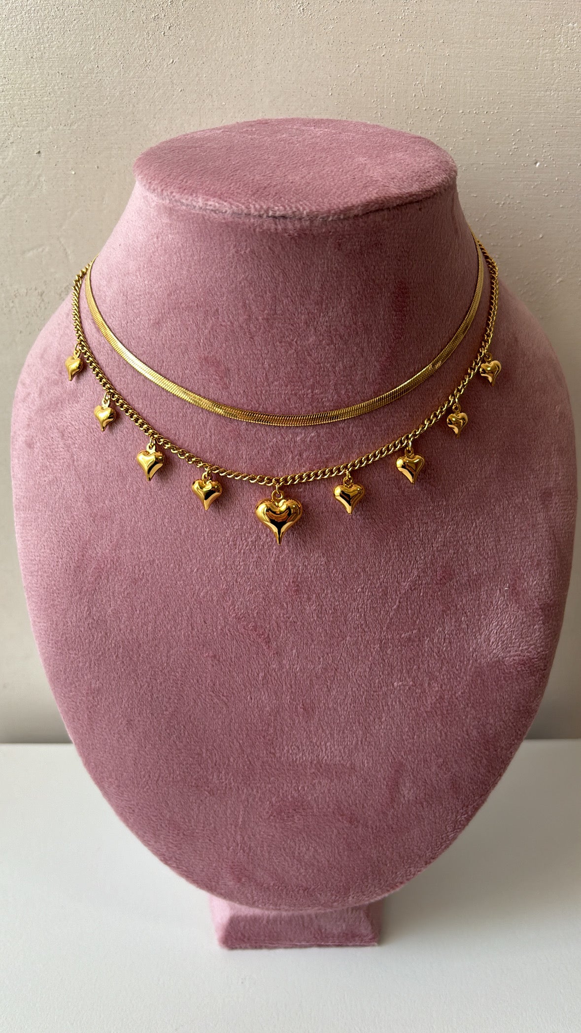 Collana cuori pendenti