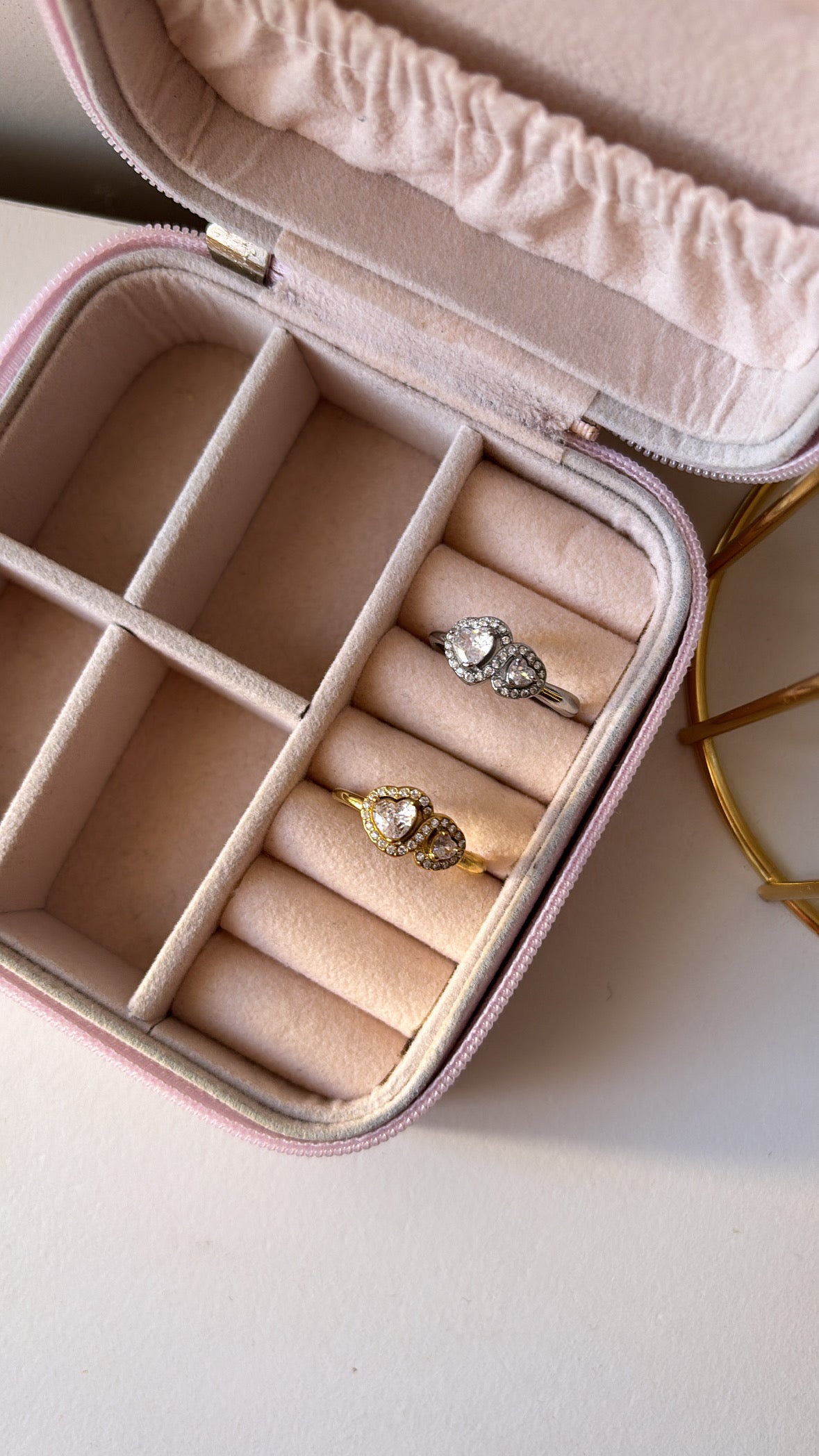 Anello duo di cuori