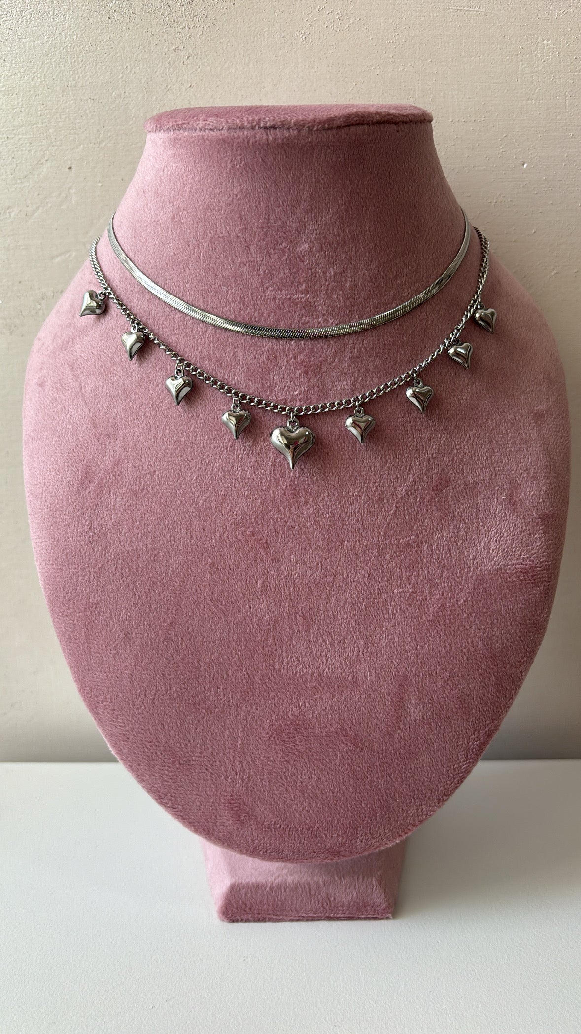Collana cuori pendenti