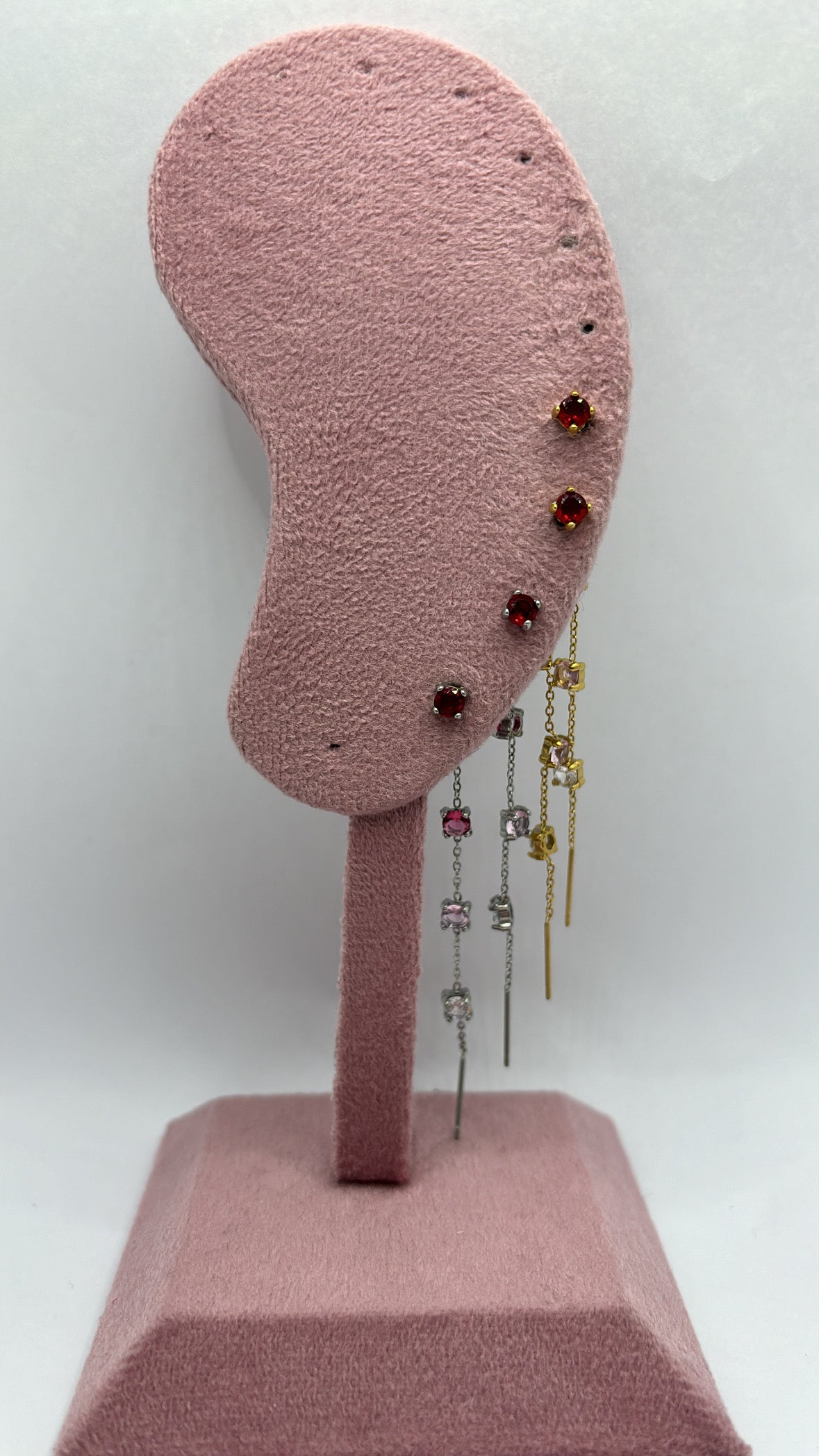 Orecchini multi luce rosso
