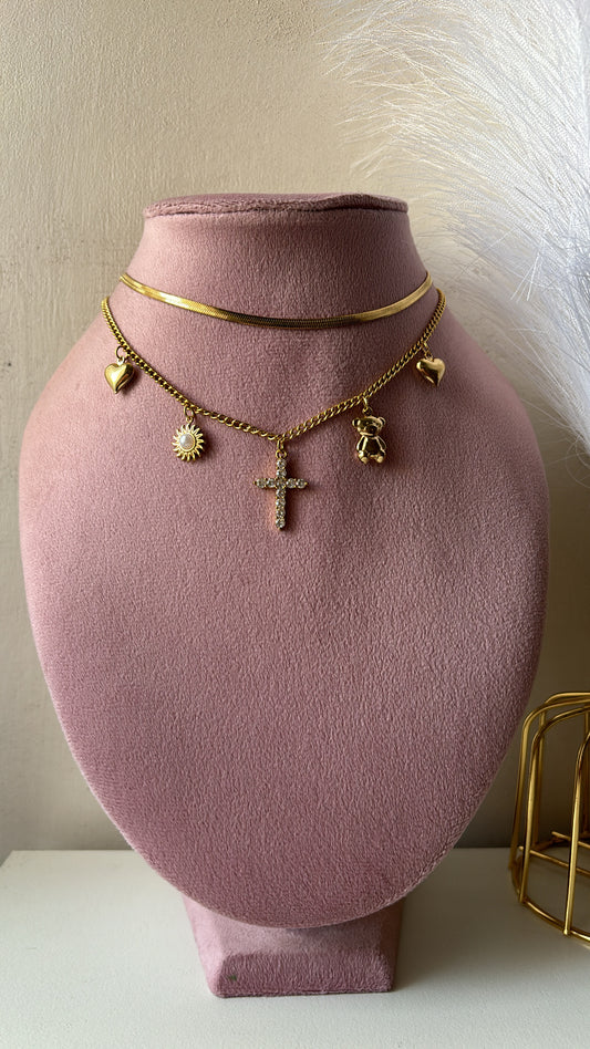 Collana snake multicharms