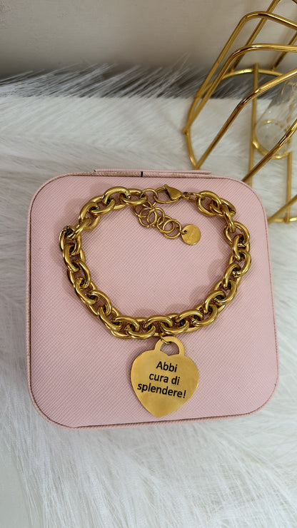 Bracciale cuore personalizzabile