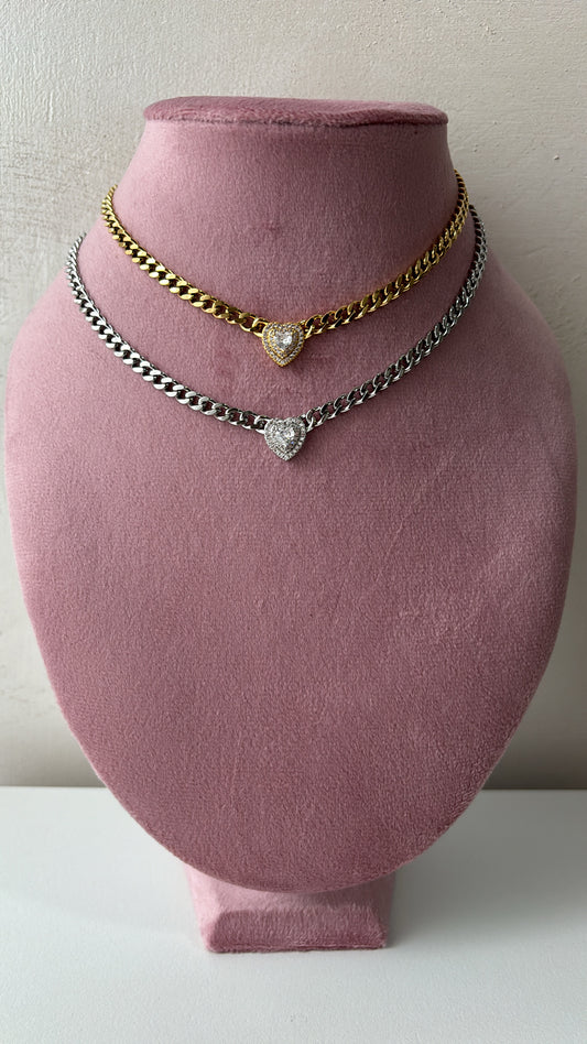 Collana groumette cuore
