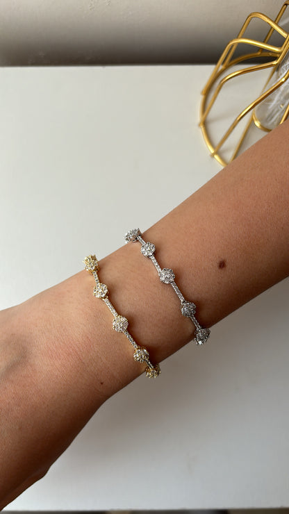 Bracciale tennis flower