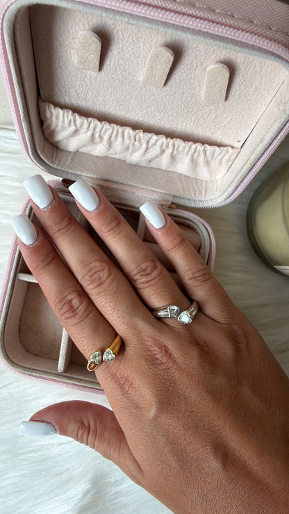 Anello double heart