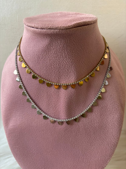 Collana cuori scintillanti
