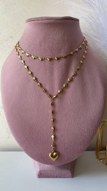Collana cascata di cuori