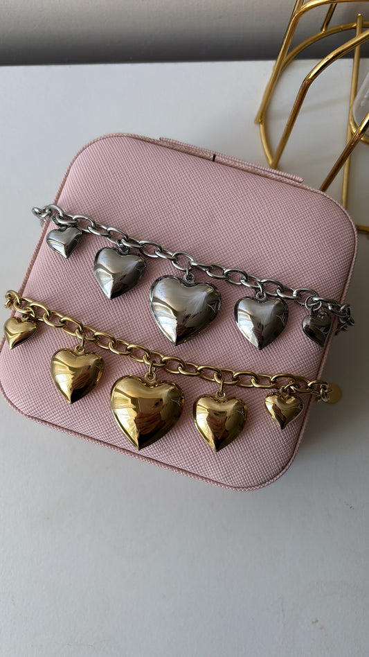 Bracciale cuori sonaglio Classic