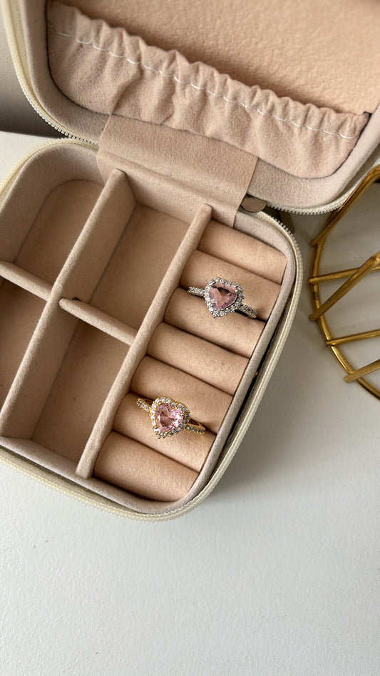 Anello cuore rosa