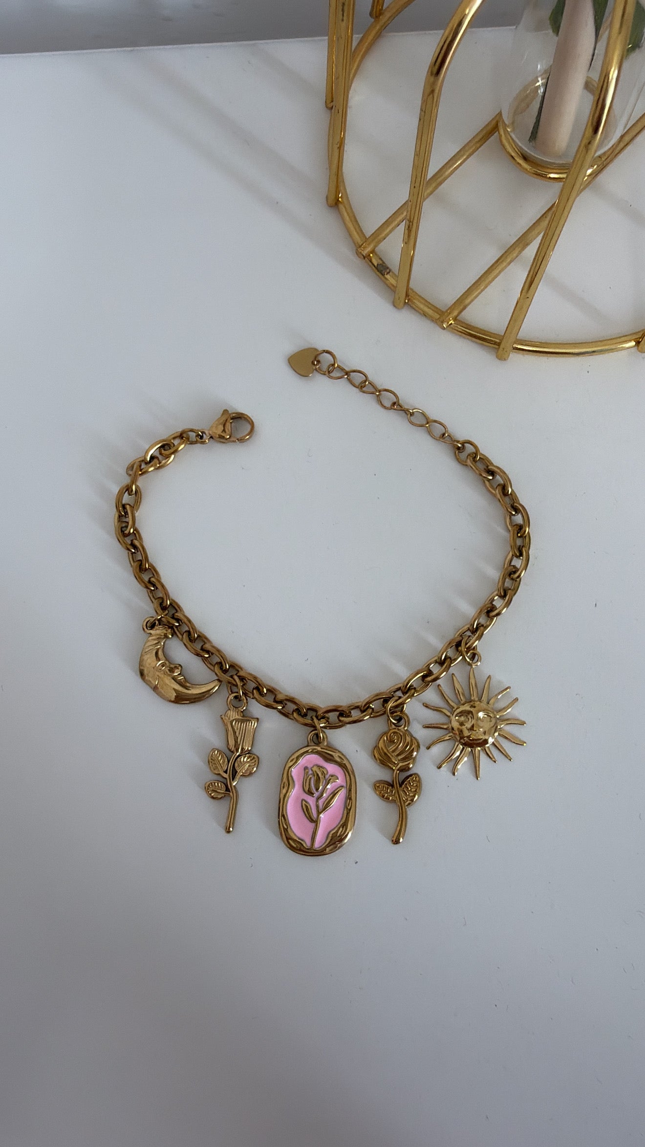 Bracciale tulipan rosa