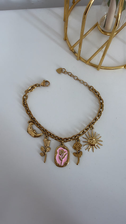 Bracciale tulipan rosa