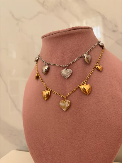 Collana cuori sonaglio brilliant