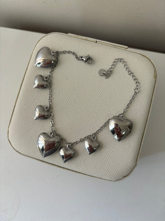 Bracciale multi cuori sonaglio