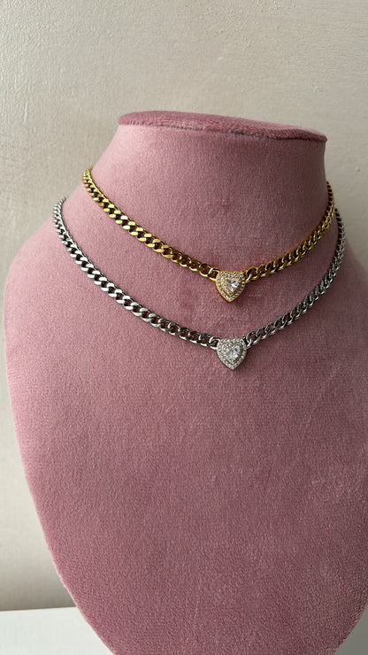 Collana groumette cuore