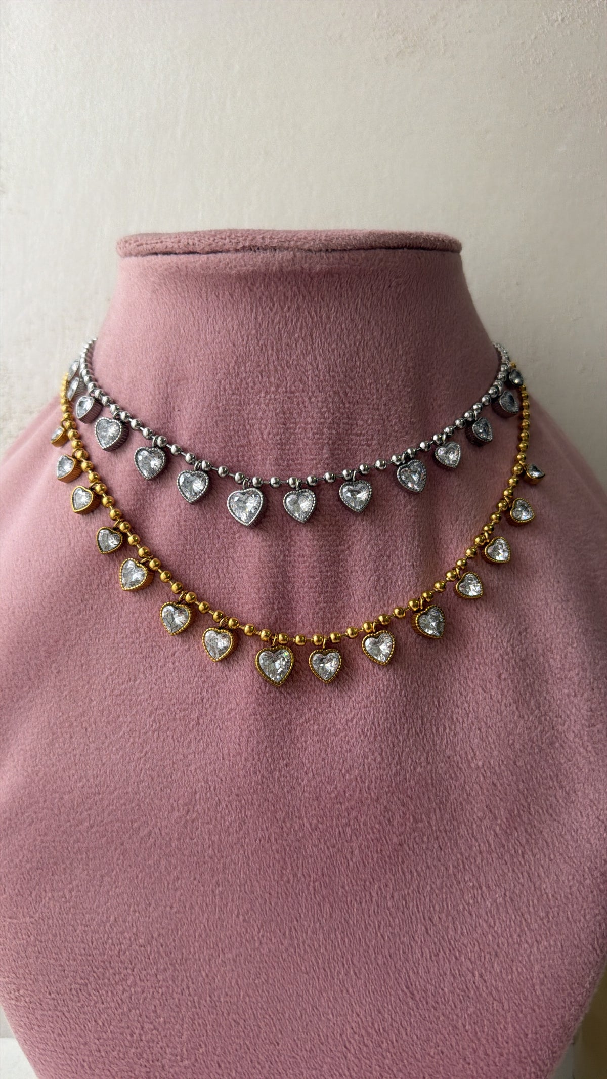 Collana cuori pendenti