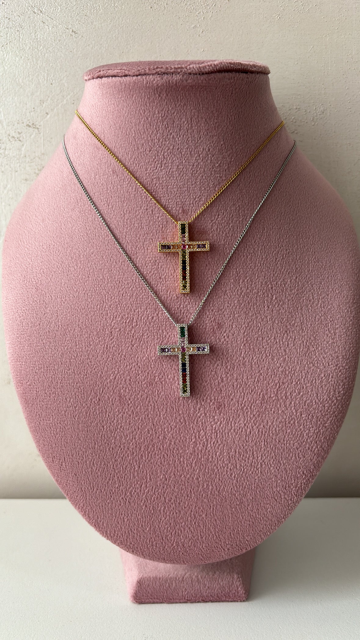 Collana croce color