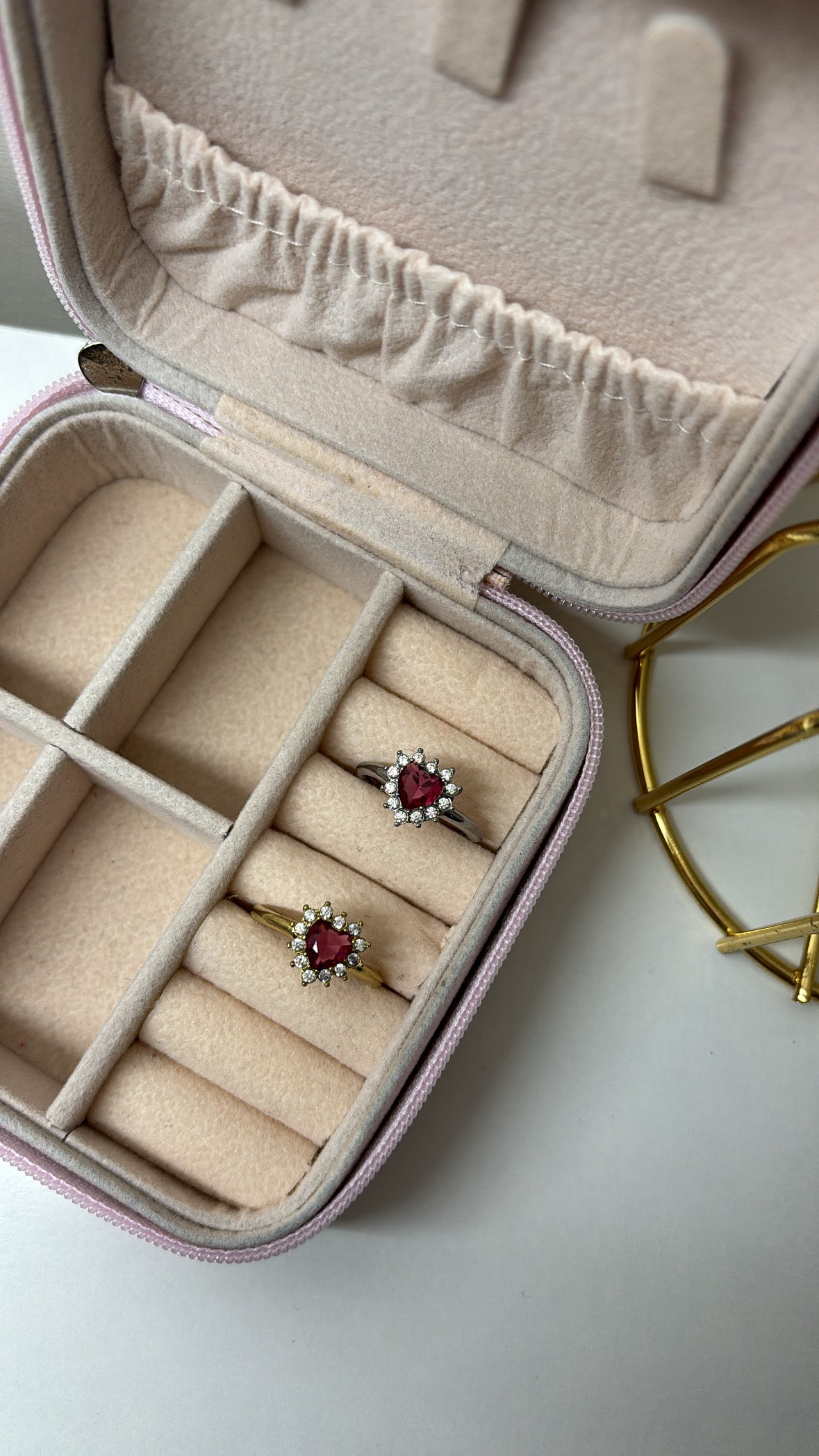 Anello mini love rosso