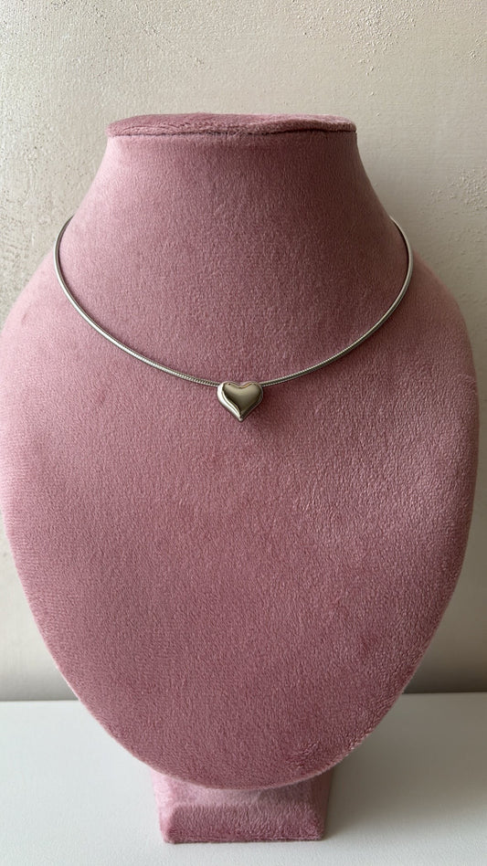 Collana rigida cuore personalizzabile