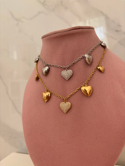 Collana cuori sonaglio brilliant