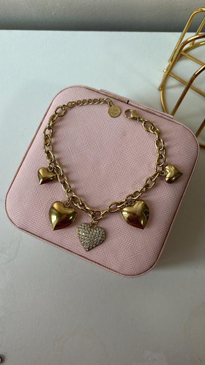 Bracciale cuori sonaglio brilliant