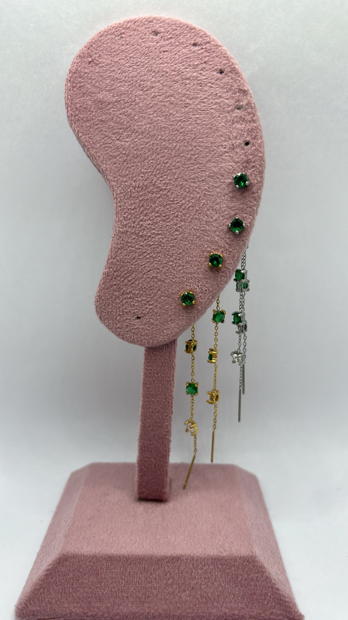 Orecchini multi luce verde