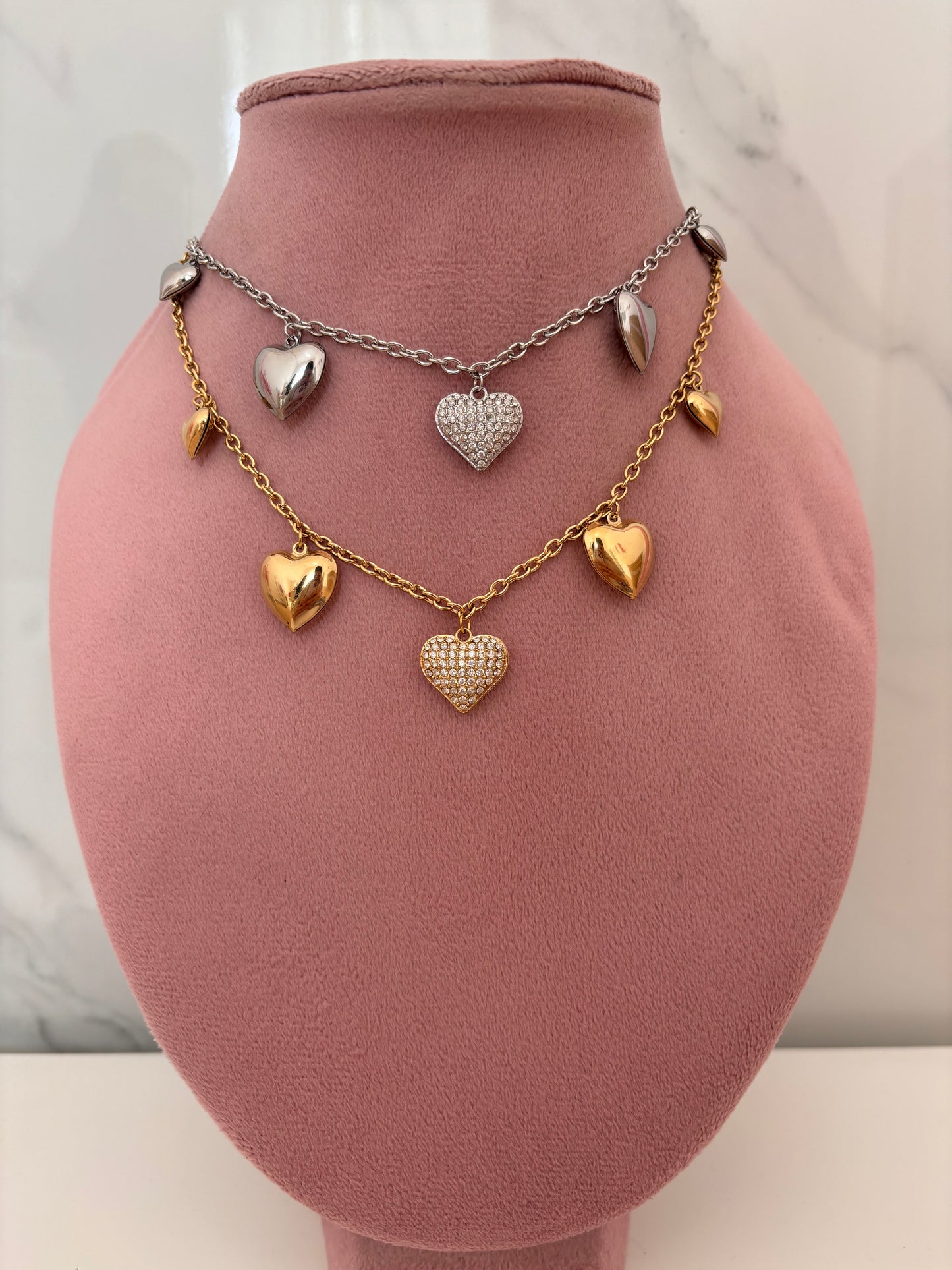 Collana cuori sonaglio brilliant