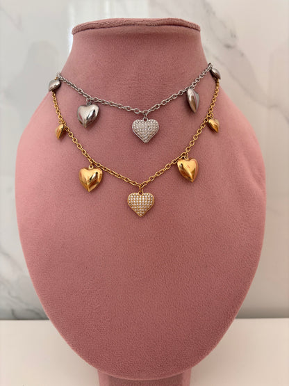 Collana cuori sonaglio brilliant