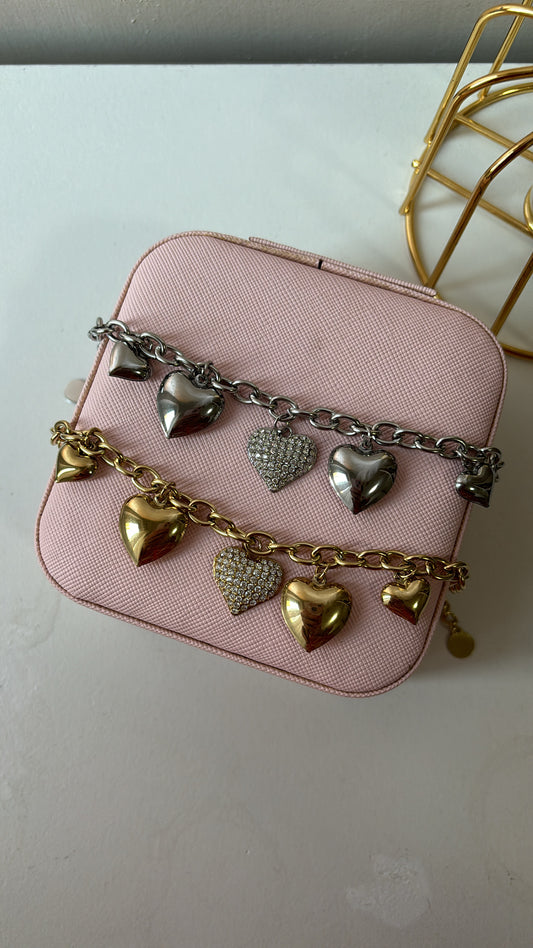 Bracciale cuori sonaglio brilliant