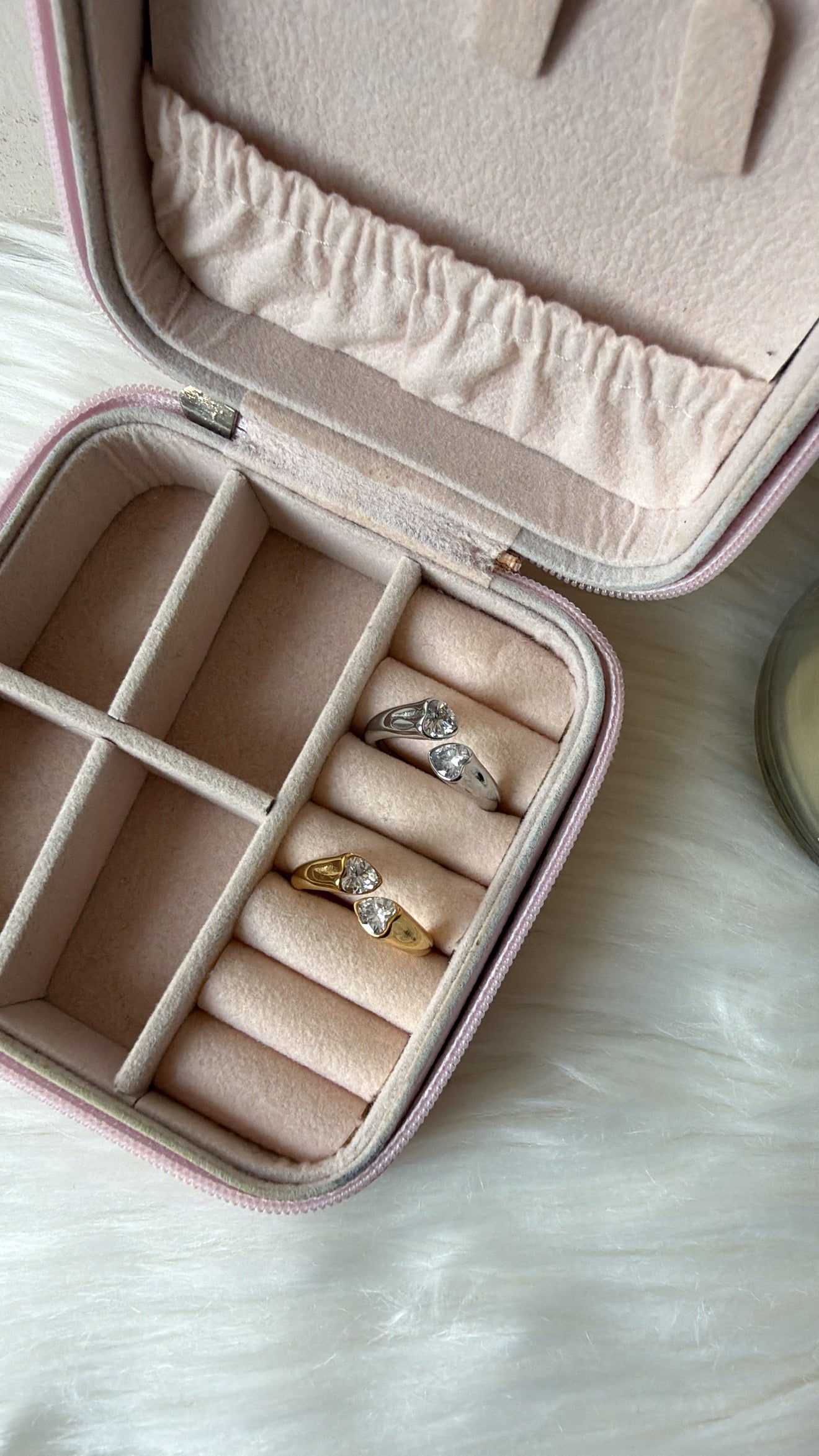 Anello double heart