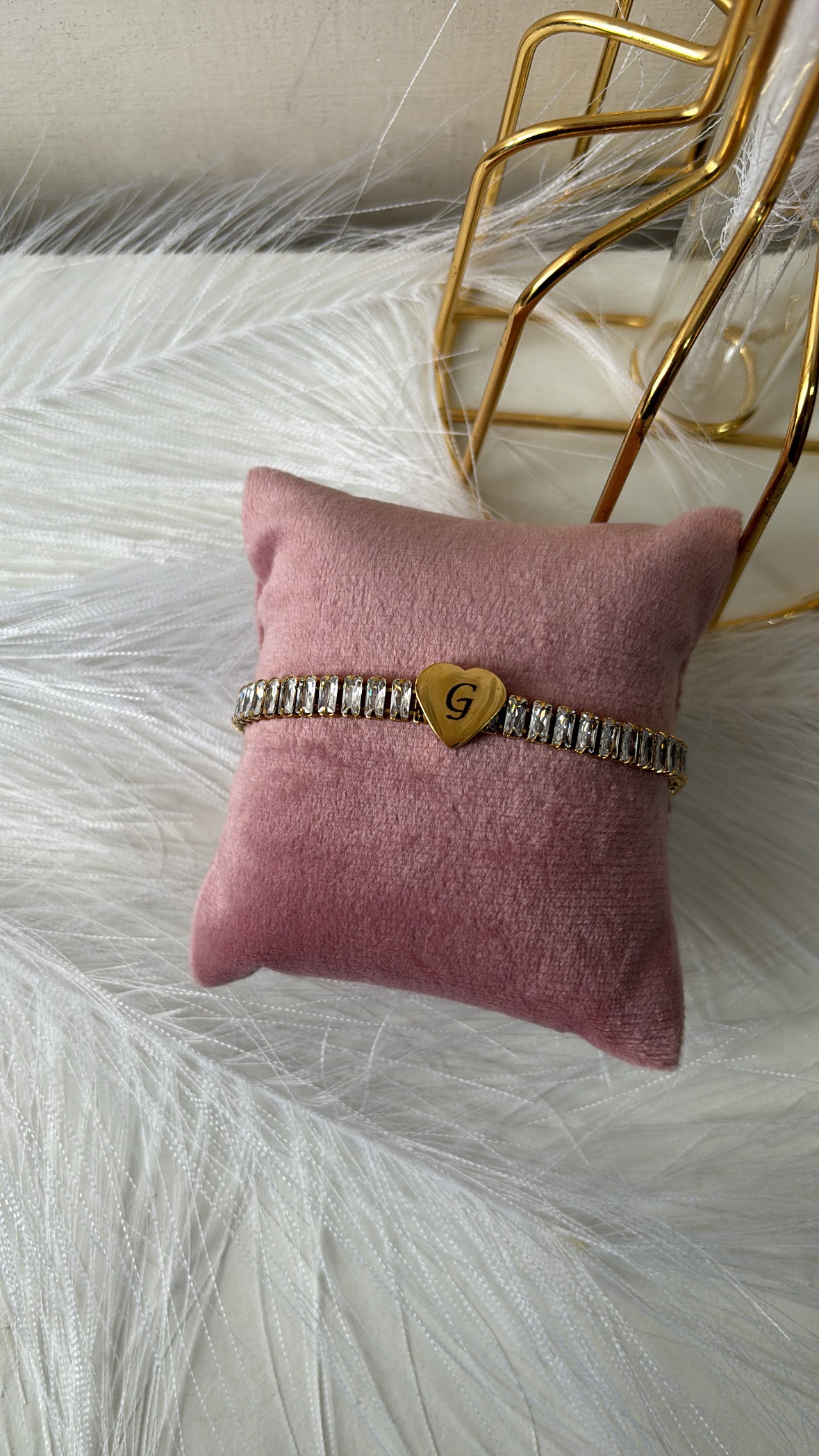 Bracciale tennis e cuore personalizzabile