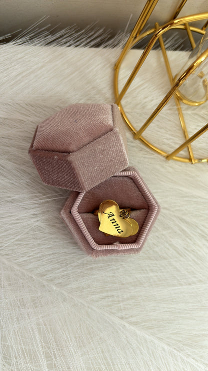 Anello cuori pendenti personalizzabile