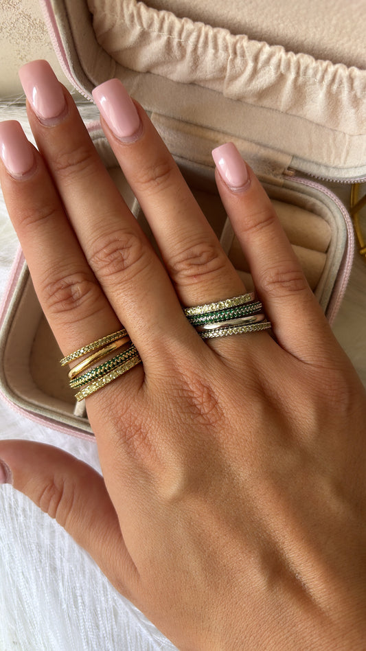 Anello trio luxury verde