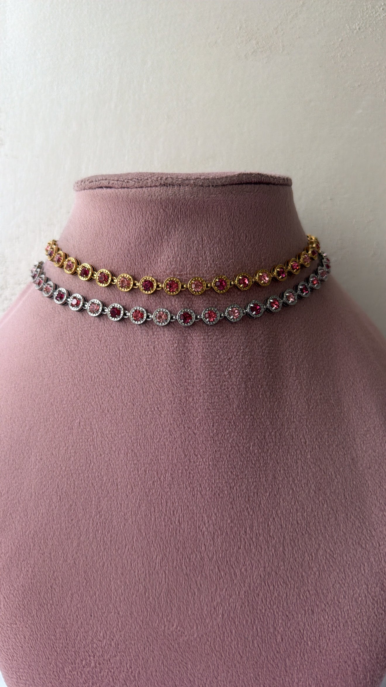 Collana luce rosa