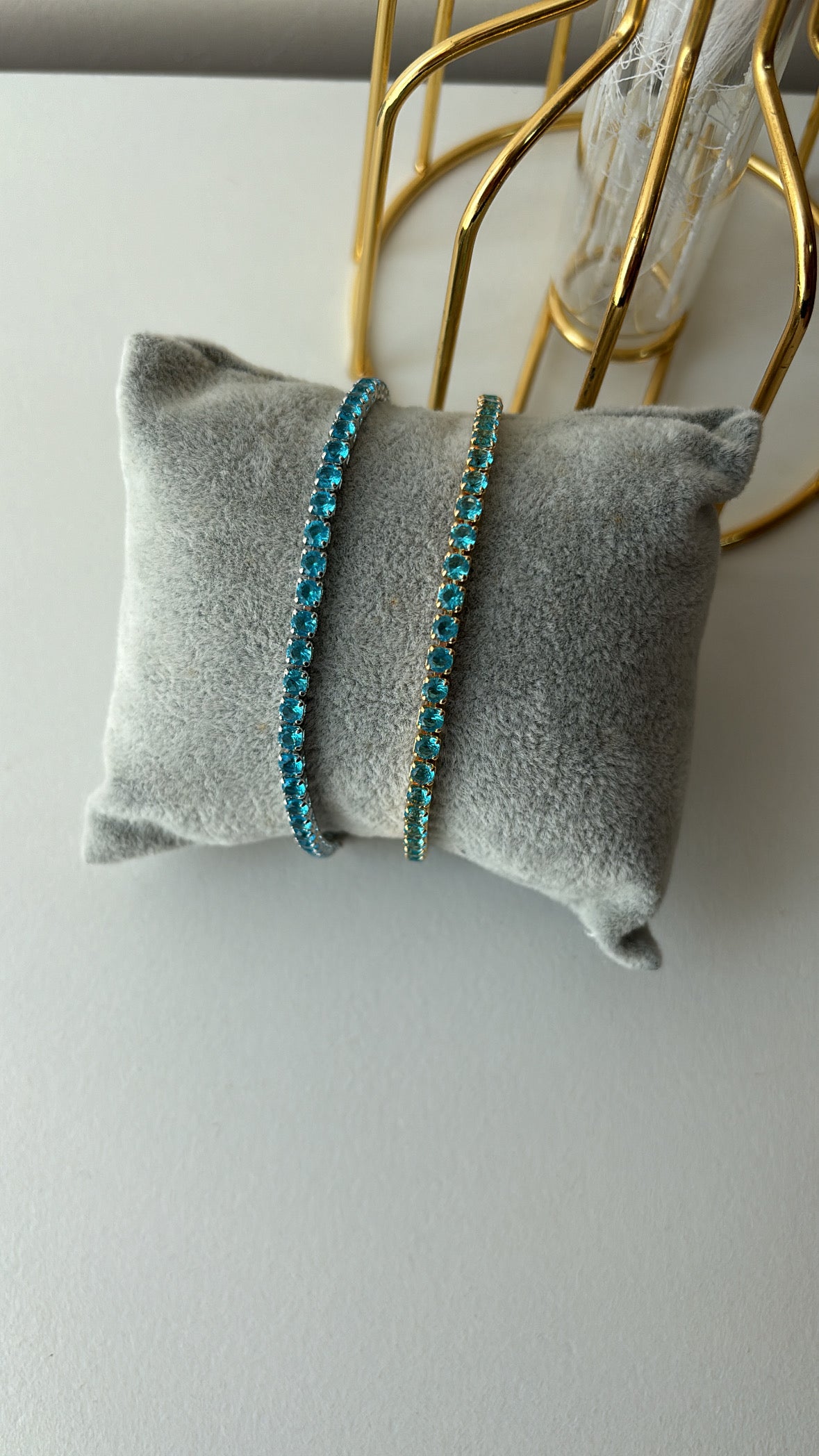 Bracciale tennis azzurro