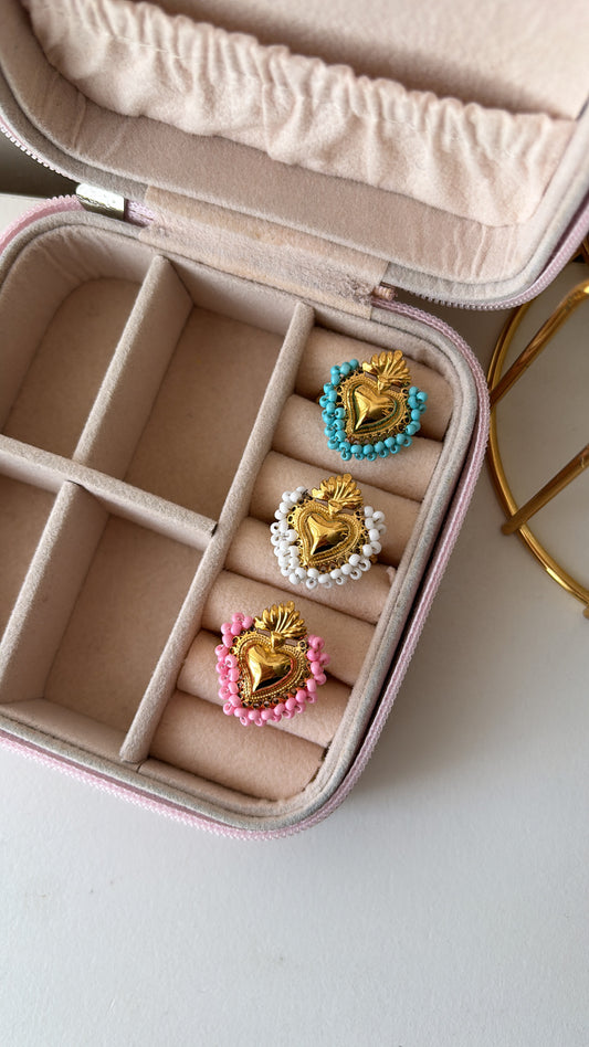 Anello cuore sacro color