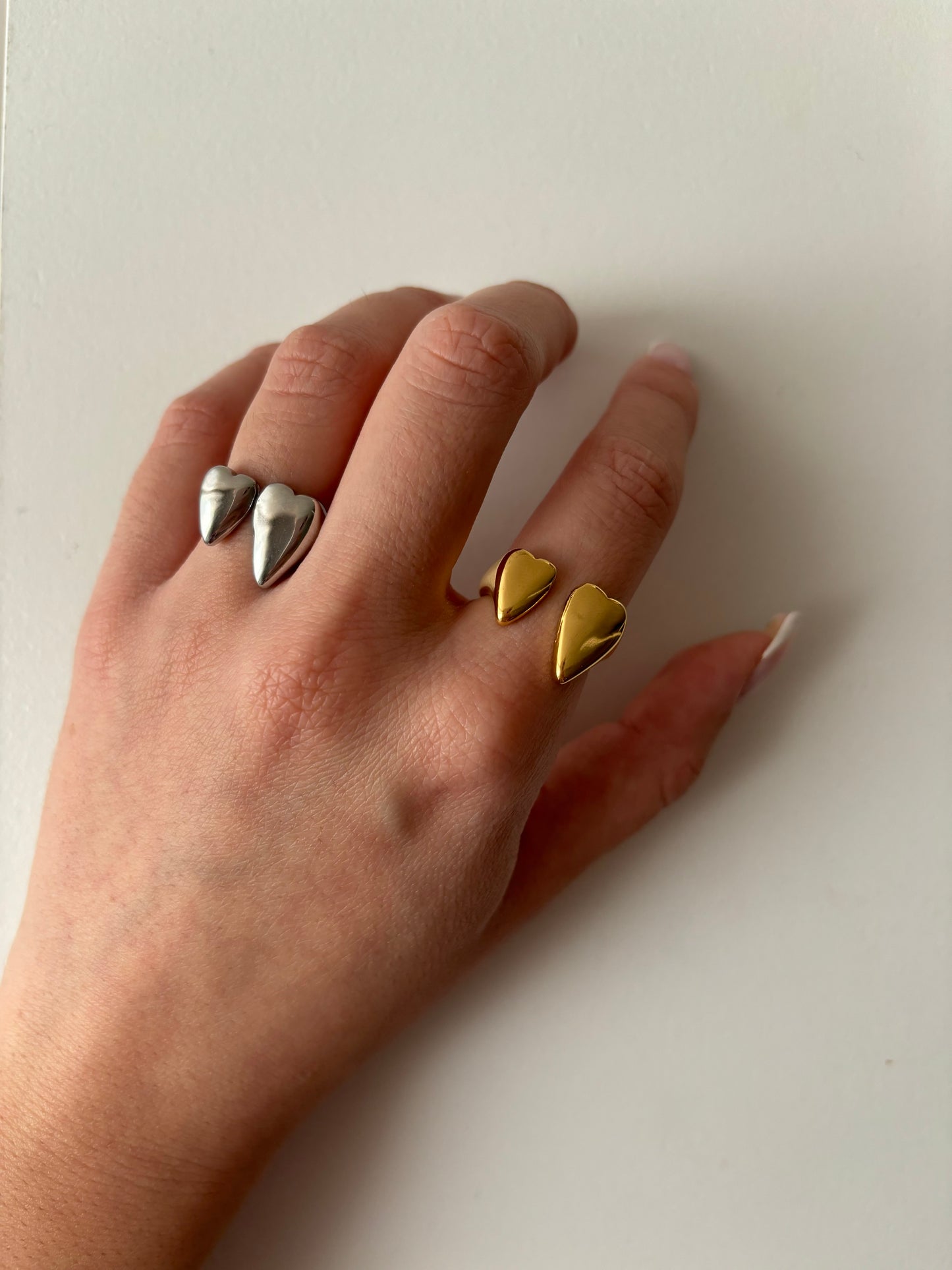 Anello doppio cuore