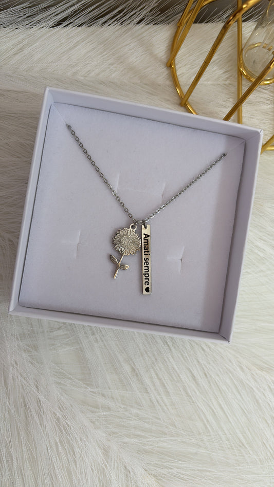 Collana girasole personalizzabile