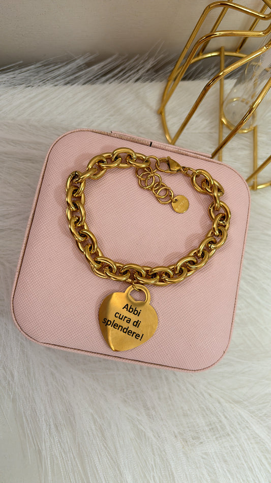 Bracciale cuore personalizzabile