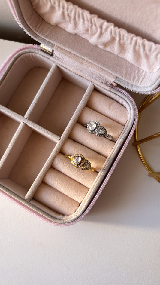 Anello duo di cuori