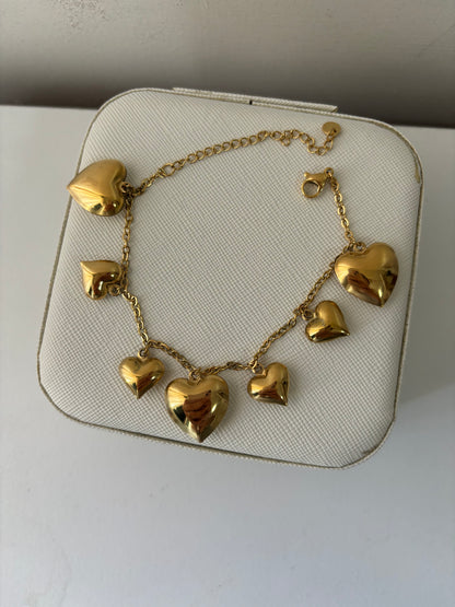 Bracciale multi cuori sonaglio