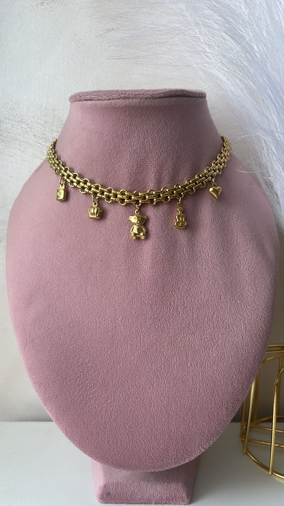 Collana aurea charms sonaglio